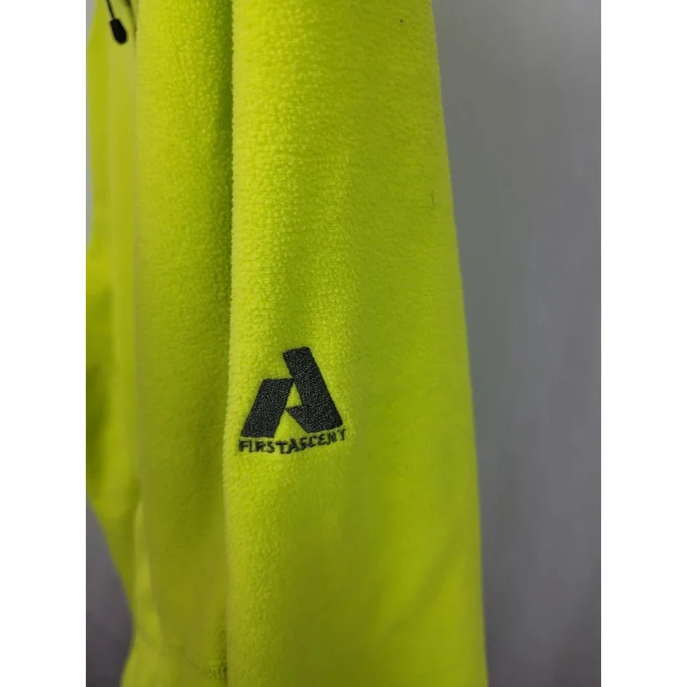 Eddie Bauer Ascent Full Zip Long Sleeve Fleece Lime Green Outdoor Size 2XL - Picture 8 of 9